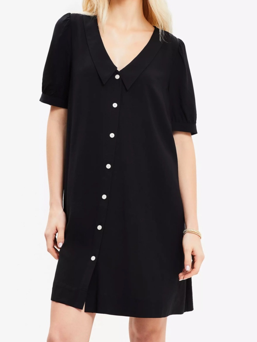 LOFT Collared Button Mini Dress